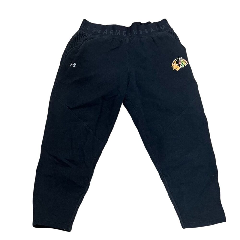 Under Armour Chicago Blackhawks ColdGear Sweatpants Black Medium Unisex